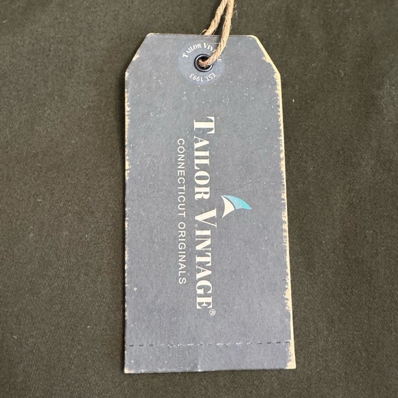 Tailor Vintage Pants Mens 38x34 Slim Fit Connecticut Originals Chinos Green NEW - Picture 13 of 16